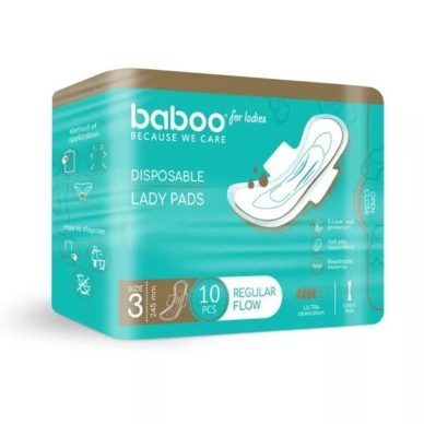 Baboo ühekordsed hügieenisidemed (245mm) 10tk