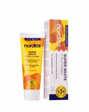 Nordics remineraliseeriv ja valgendav hambapasta Super White 75ml