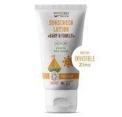 Wooden Spoon orgaaniline päikesekaitselosjoon nähtamatu tsingiga kogu perele SPF30 (150ml)