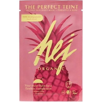 Hej Organic värskendav kangasmask ananassi­ekstrakti ja hinnalise roosiveega 1tk