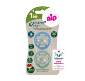 nip® helendav öölutt lateks Cherry Night (0-6 elukuud), roheline/sinine 2tk