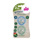 nip® helendav öölutt lateks Cherry Night suurus 2 (alates 6+ elukuud), roheline/sinine 2tk