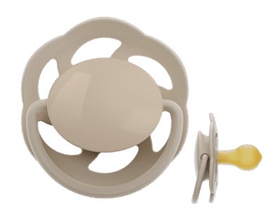 nip® Cherry Green vastsündinu lateksist lutt (0 – 2 elukuud) apricot/beige 2tk - Image 2