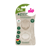 nip® Cherry Green vastsündinu lateksist lutt (0 – 2 elukuud) brown/beige 2tk