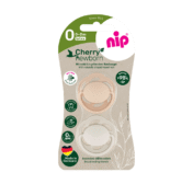 nip® Cherry Green vastsündinu lateksist lutt (0 – 2 elukuud) apricot/beige 2tk