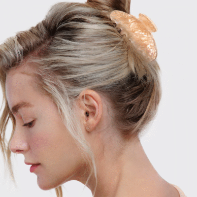KITSCH marmormustriga juukseklamber- Blonde - Image 2