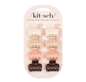 KITSCH taaskasutatud plastikust miniklambrid 8tk - Rosewood