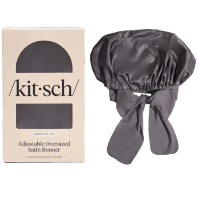 KITSCH satiinist müts magamiseks - Charcoal