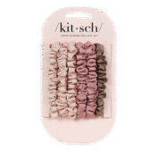 KITSCH ülipeened satiinist juuksekummid Terracotta 6tk