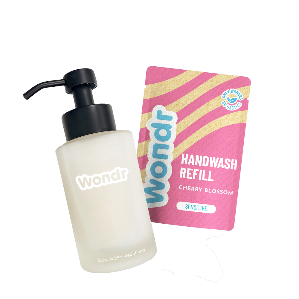 Wondr kätepesuseep (pudel + täide) Cherry Blossom