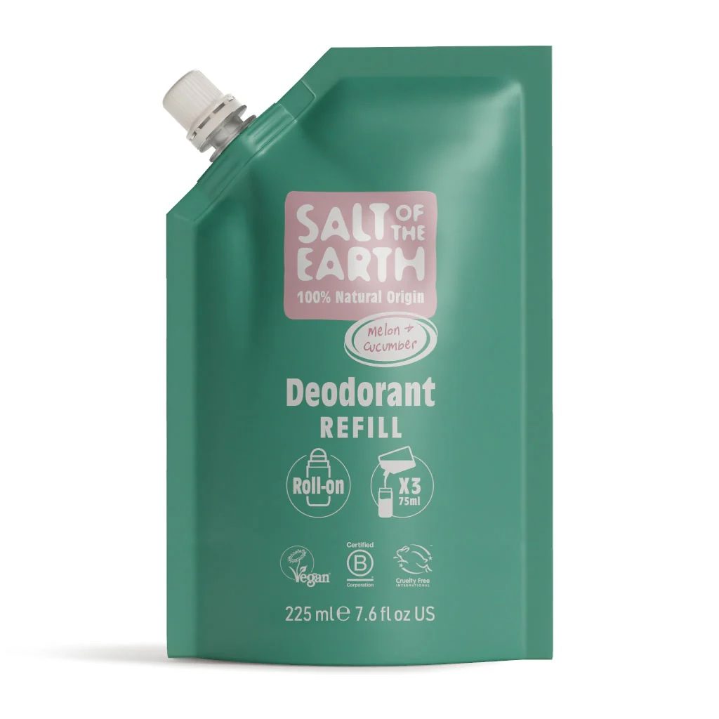 Salt of the Earth Melon & Cucumber roll-on deodorandi täitepakend 225ml