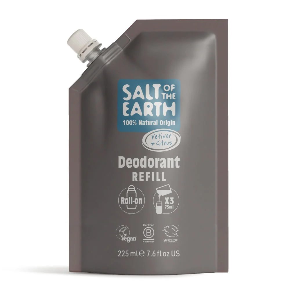 Salt of the Earth Vetiver & Citrus Roll-On deodorandi täitepakend 225ml