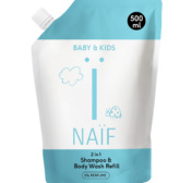 NAÏF 2-in-1 šampoon ja pesugeel 0% lõhnaaineid (TÄITEPAKEND) 500ml