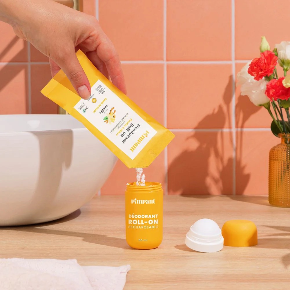 PIMPANT taastäidetav rulldeodorant Vanilla (pudel + täitepakend) - Image 2