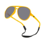 Hipsterkid Aviator polariseeritud päikeseprillid lastele 3-6 aastat MUSTARD