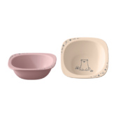 nip® biopõhisest plastikust valmistatud kauss (LILLA) alates 4 elukuust (2tk)