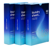 LAUNDRY SHEETS™ plastikuvabad meretuule lõhnaga pesuribad 3x60tk