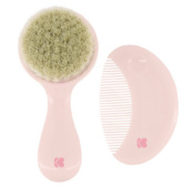Kikka Boo naturaalsete harjastega kammi- ja harjakomplekt Savanna Pink