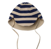 Cloby ümberpööratav suvemüts UPF 50+ Navy Stripe/Sandy Beach (0-6 elukuud)