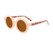 GRECH & CO painduvad raamiga ümmargused polariseeritud päikeseprillid Blush Bloom + Tortoise (1-8 eluaastat)