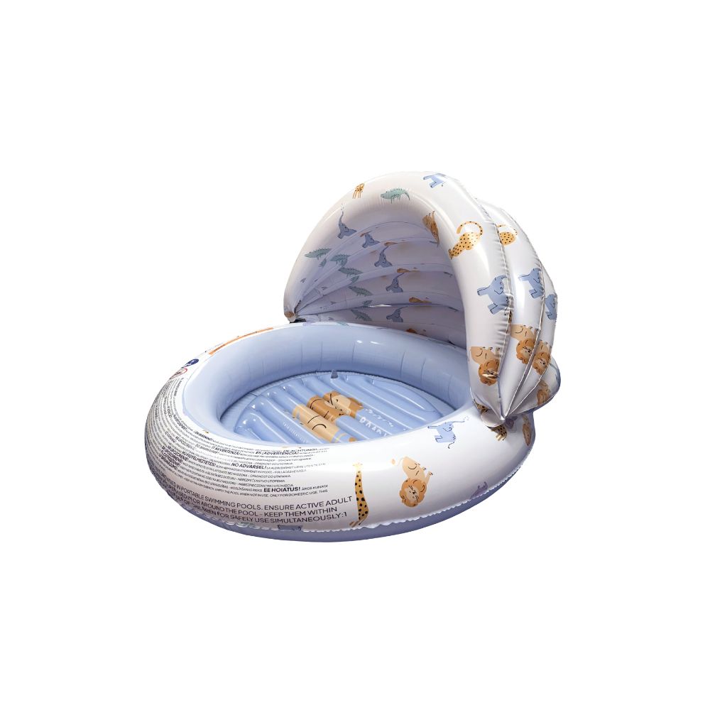 Swim Essentials Kids Pool lastebassein varikatusega - Wild Life - Ø 100 cm