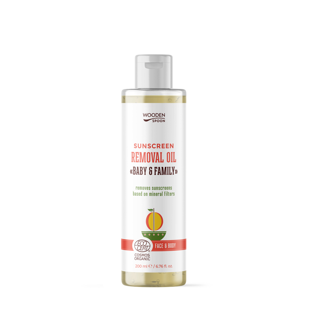 Wooden Spoon orgaaniline päikesekaitse eemaldusõli beebidele ja kogu perele 200ml