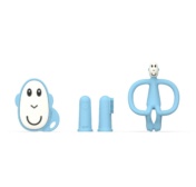 Matchstick Monkey Starter Set näpuhambahari + ahvikese närimislelud, toon Blue
