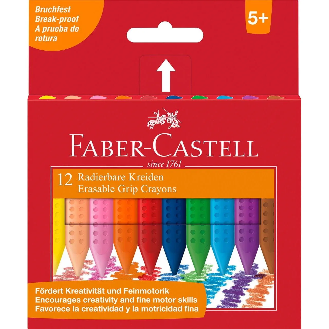 Faber-Castell Grip kustutatavad värvikriidid 12tk