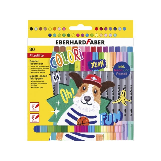 Eberhard Faber Colori kahe otsaga viltpliiatsid 30 värvi