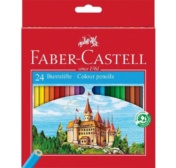 Faber-Castell kuusnurksed värvipliiatsid 24tk